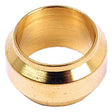 A close-up image of a gold-toned metallic ring with a smooth, slightly tapered design, reminiscent of the Brass Fuel Line Olive Ø10mm | Sparex Part No.S.5140 by Sparex.
