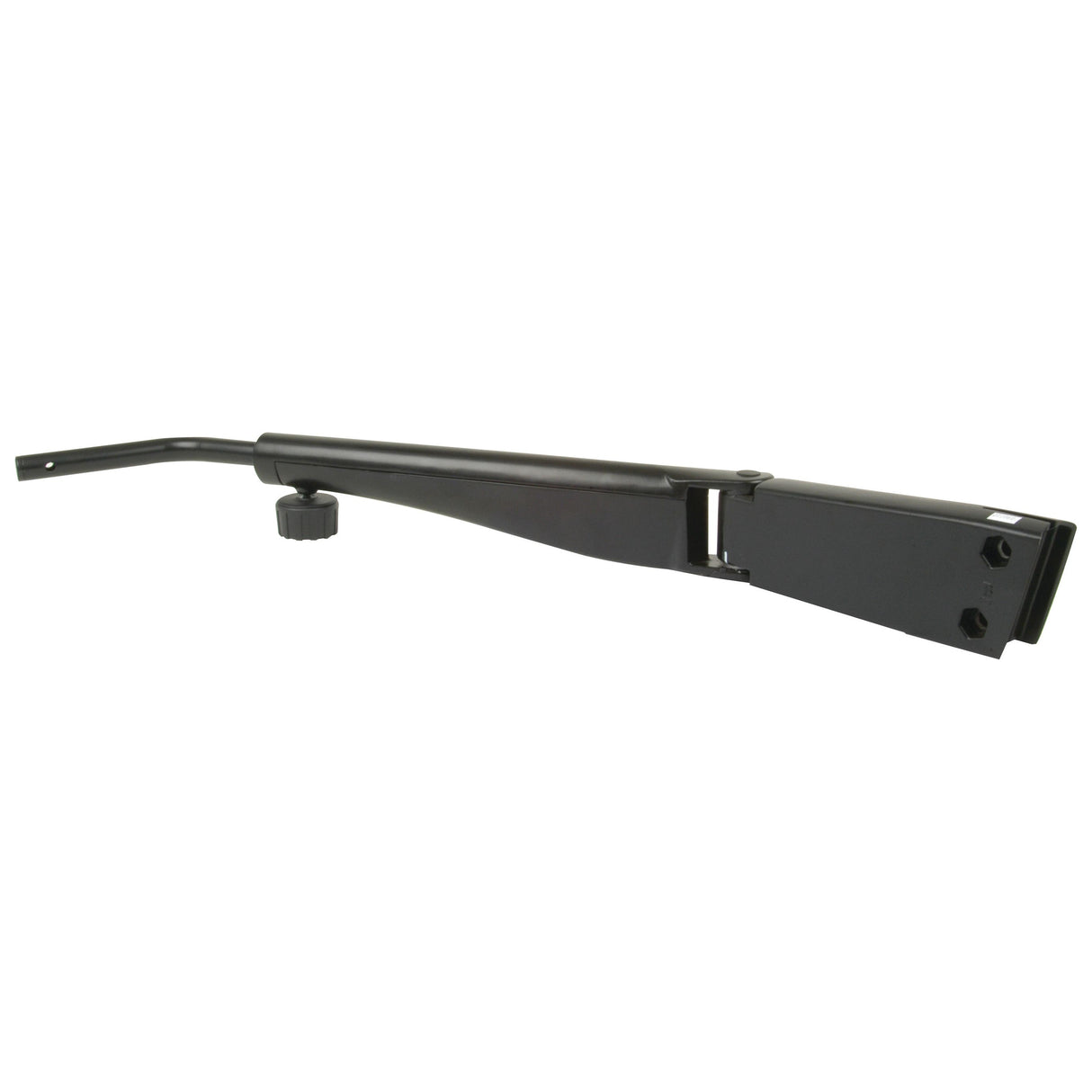 A black, metal adjustable mirror arm (870 - 1170mm) with a mounting bracket, from Sparex, left-hand model S.67985.