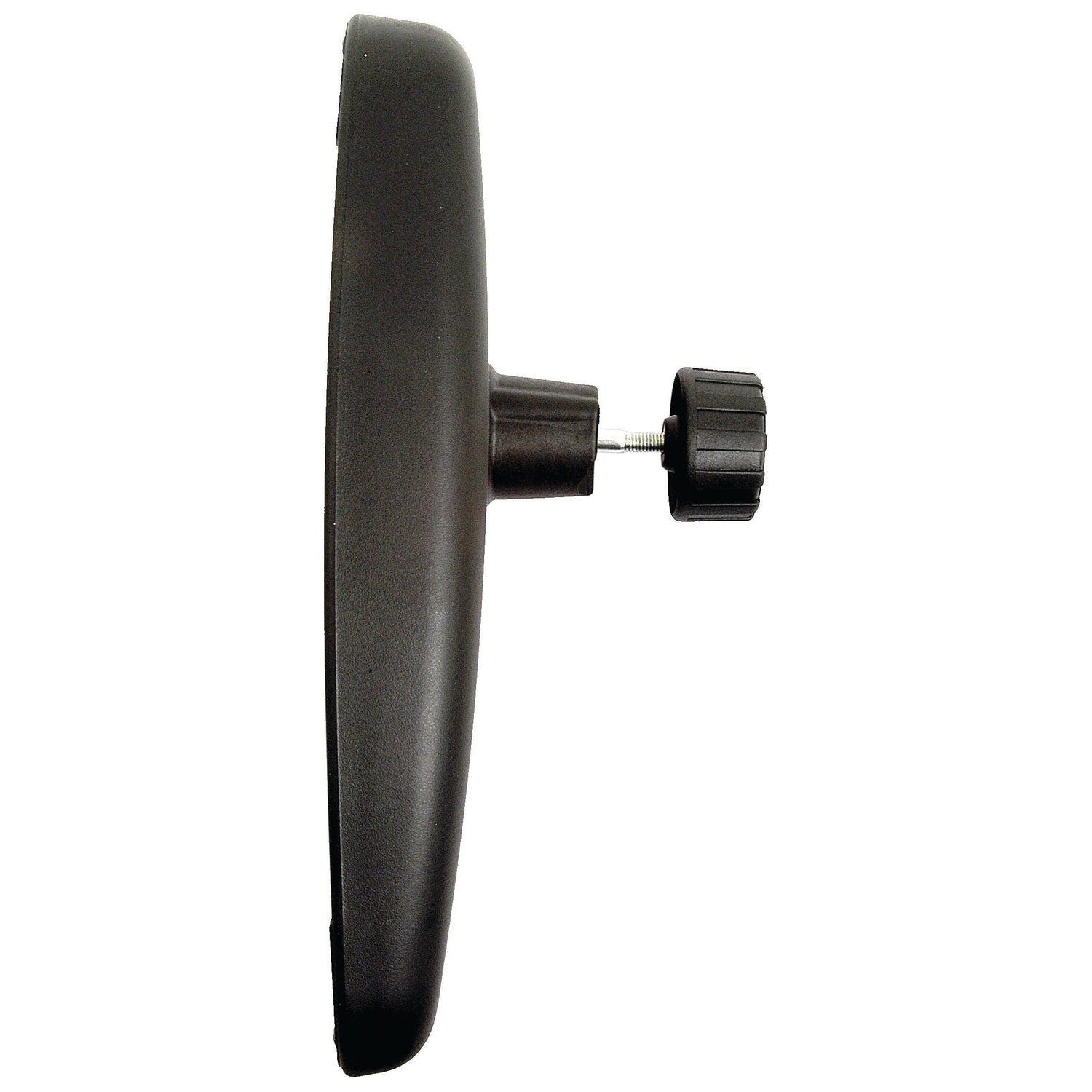 Side view of a black adjustable knob attached to the flat, rectangular design of the Sparex Mirror Head - Rectangular, Convex, 330 x 240mm (S.39705) for RH & LH use, resembling the sturdy construction found in Farmall 105U tractors.