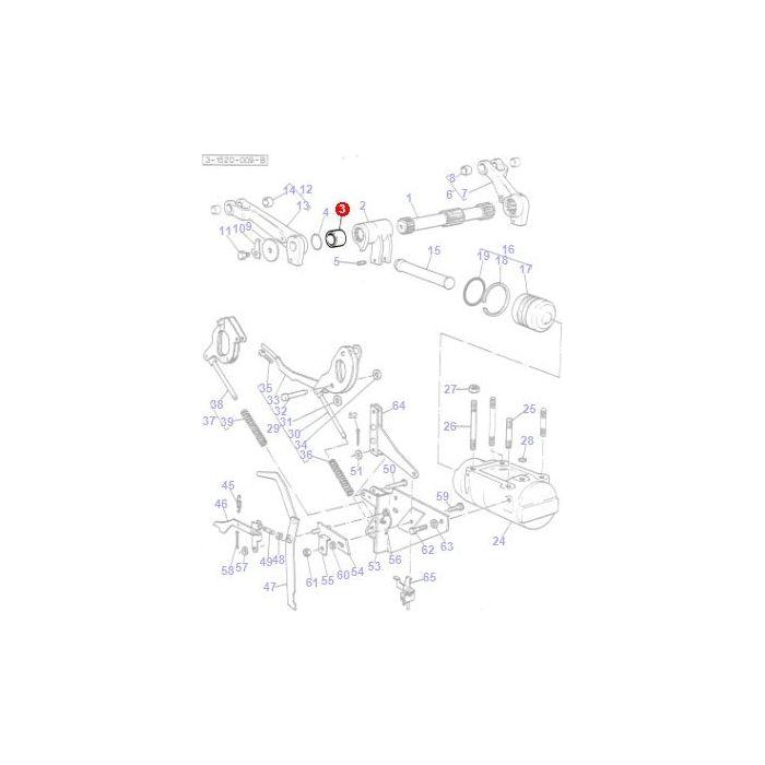 Bush Cross Shaft - 1870934M1 - Massey Tractor Parts