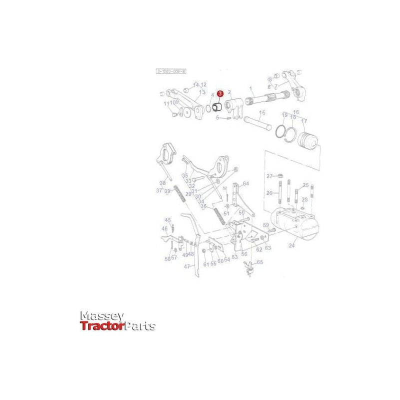 Massey Ferguson Bush Cross Shaft - 1870934M1 | OEM | Massey Ferguson parts | Linkage-Massey Ferguson-