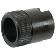 A product named Bush (Sparex Part No. S.41481) from the brand Sparex is a cylindrical black metal object featuring grooved edges and an internal threaded section, closely resembling a component from the Massey Ferguson Bush Rocker Link.