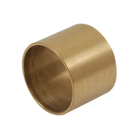 A Sparex Axle Pivot Pin Bush - S.67591, a brass cylinder with a hollow center marked with ID, OD, and Depth measurements, placed on a white background.