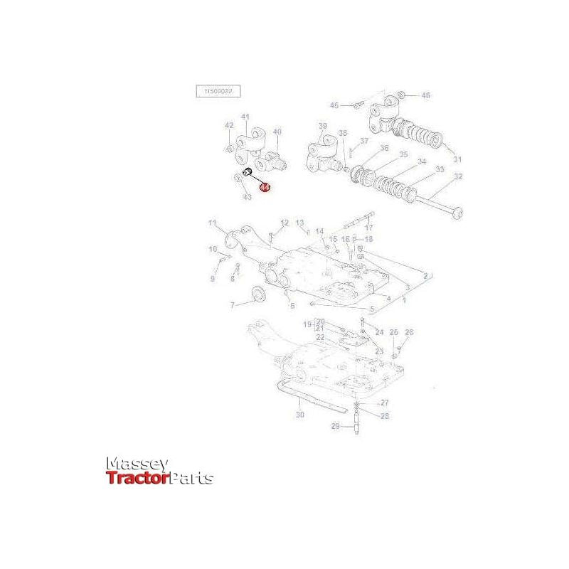 Massey Ferguson Bush Top Link Yoke - 180974M1 | OEM | Massey Ferguson parts | Linkage-Massey Ferguson-Draft Control Components,Farming Parts,Hydraulics,Tractor Hydraulic,Tractor Parts