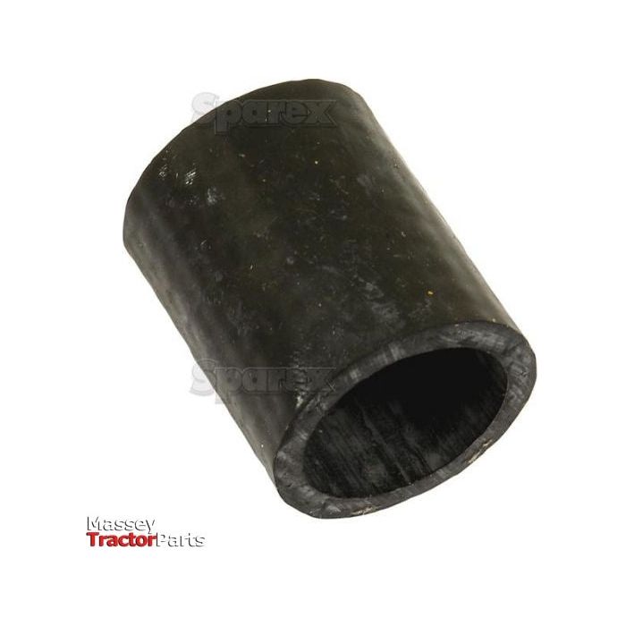A cylindrical black rubber bypass hose piece with a hollow center is shown on a white background. The brand name "Sparex" is visible, highlighting its compatibility with Massey Ferguson models. This product, known as the Bypass Hose (Sparex Part No. S.43133), features an inner diameter of 25mm at both ends.