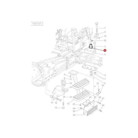 Cab Mounting - 1612171M1 - Massey Tractor Parts