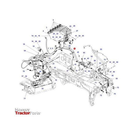 Massey Ferguson Cable Kit - H725900040014 | OEM | Massey Ferguson parts | Engines-Massey Ferguson-Engine Electrics and Instruments,Farming Parts,Lighting & Electrical Accessories,Tractor Parts,Wiring Harnesses