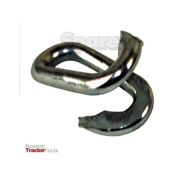 Close-up image of the Sparex Chain Quick Repair Link Ø8mm (Part No. S.1480) with a disconnected chain link, used in agricultural machinery, on a white background. The Massey Tractor Parts logo appears in the lower left corner. This Sparex component ensures easy and reliable maintenance.