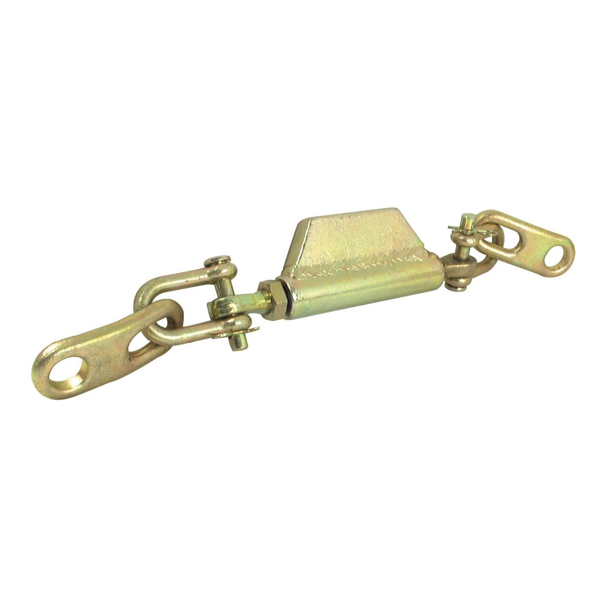 The Sparex Stabiliser Chain (Part No. S.25271) features Ø23mm holes and a minimum length of 533mm, ideally suited for tensioning and adjusting the length of ropes, cables, or similar systems. The 3/4 UNC thread size ensures optimal performance and durability across various applications.