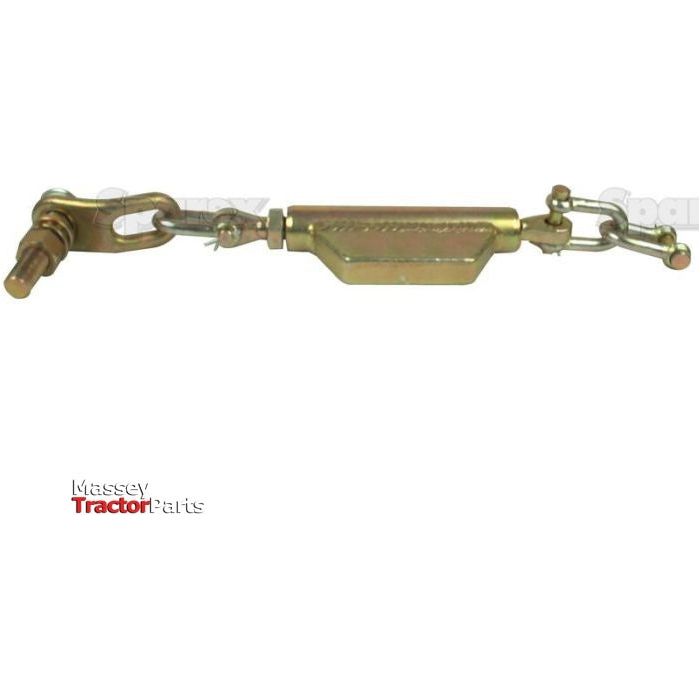 Stabiliser Chain - D-Shackle Ø11mm - Thread Ø19mm - Min. Length: 460mm - 3/4 UNC, featuring robust metal components and connectors, isolated on a white background. Sparex logo in the lower left corner, compatible with Fiat 315 models.
