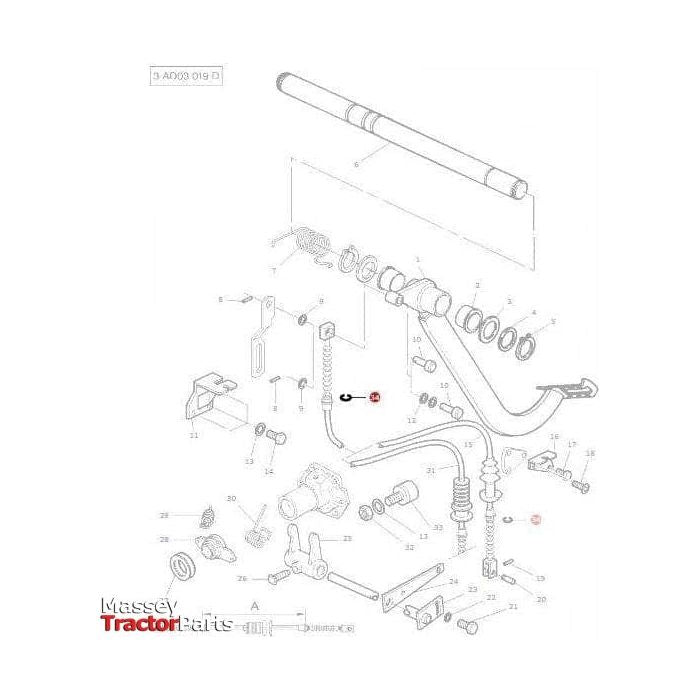 Massey Ferguson Circlip Cable - 3019839X1 | OEM | Massey Ferguson parts | Clutch Cables-Massey Ferguson-Cabin & Body Panels,Circlips,Farming Parts,Hardware,Panels,PTO,PTO & Linkage,Retaining Rings,Towing & Fasteners,Tractor Body,Tractor Parts