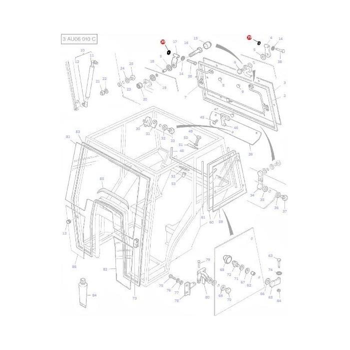 Circlip Hinge Pin - 3478445M1 - Massey Tractor Parts