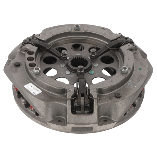 Image of the Massey Ferguson - Clutch Assy - 3701014M92, a metal mechanical part by AGCO, featuring bolts and a central gear hub.