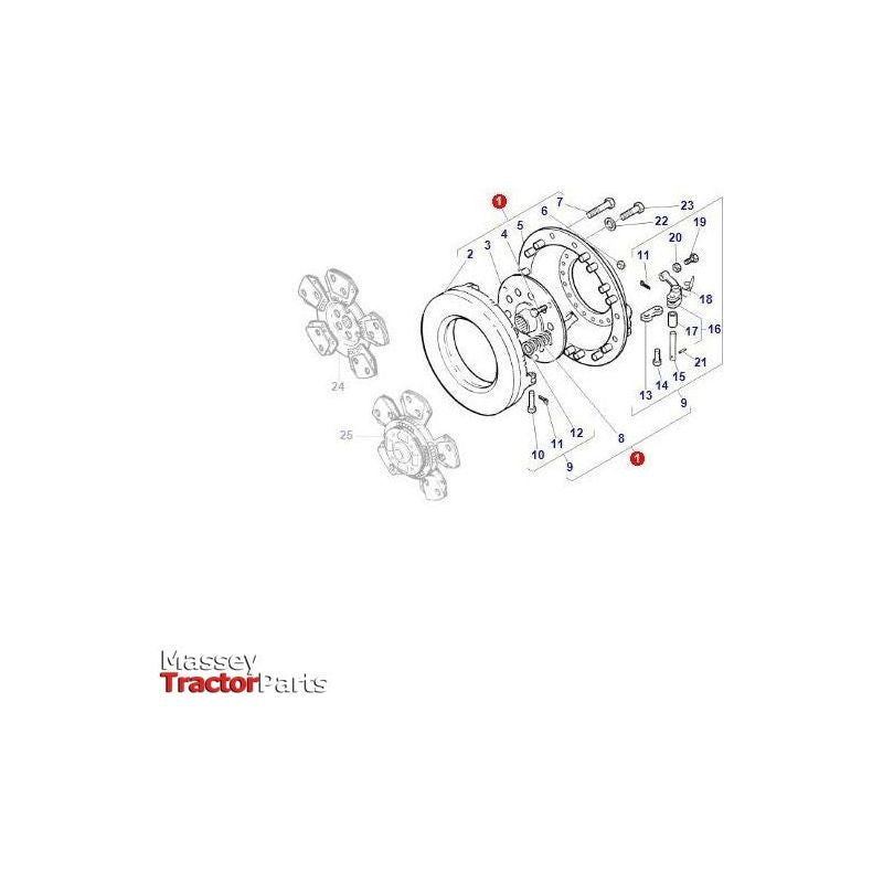 Massey Ferguson Clutch Assy - 3701014M92 | OEM | Massey Ferguson parts | Clutch Assemblies-Massey Ferguson-Axles & Power Train,Clutch Assemblies,Clutch Kits & Assemblies,Clutches & Flywheels,Farming Parts,Tractor Parts