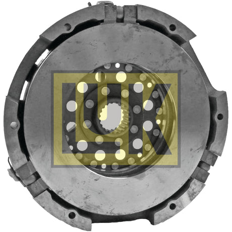 A metallic automotive clutch assembly named "Clutch Cover Assembly - S.145320" from the brand Sparex, featuring a prominent logo in the center, dual cover design, several bolts, a toothed center, and an organic captive disc.