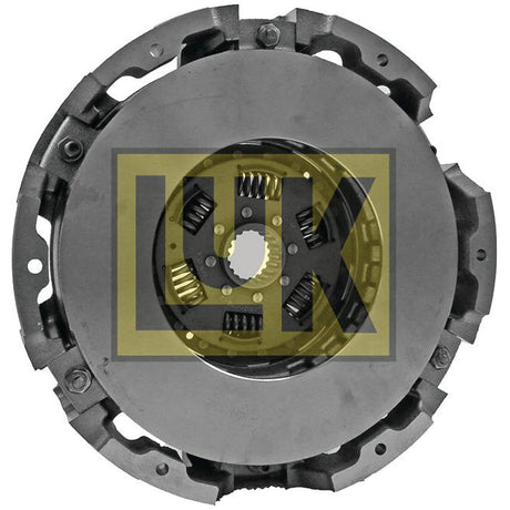 A metallic car clutch plate with springs and a central hub is shown, featuring a prominent "Sparex" logo overlaid on the image. This high-quality component, known as the Clutch Cover Assembly | Sparex Part No.S.145343, is an essential part of the Clutch Cover Assembly for Deutz-Fahr tractors.