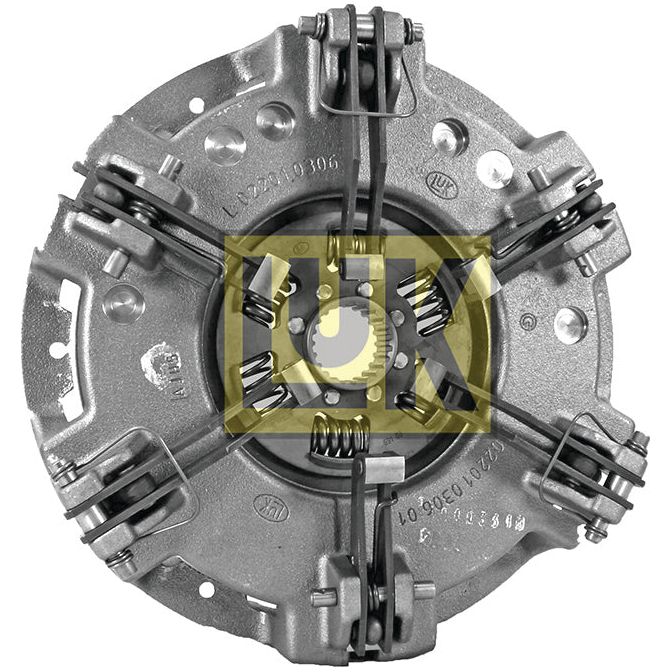 Close-up of a Clutch Cover Assembly - S.145435 featuring multiple springs and fasteners within a sturdy cast iron housing, with the Sparex brand logo prominently displayed in the center.