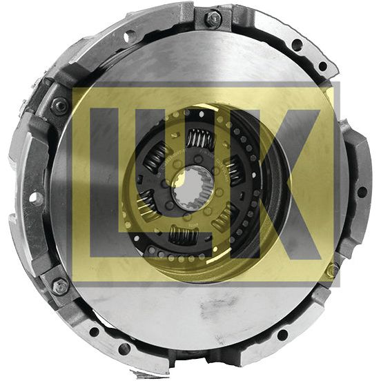 Close-up of an automotive clutch kit featuring a visible Sparex logo overlayed in yellow and black, showcasing the Clutch Cover Assembly - S.145492 with a robust dual cover design for enhanced durability.