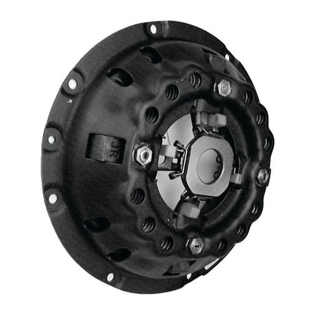 The Clutch Cover Assembly - S.19698 from Sparex is a black, 280mm automotive clutch pressure plate designed for manual transmission systems, featuring multiple holes and bolts to ensure durability and precision in your vehicle's performance.