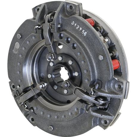Close-up view of the Clutch Cover Assembly - S.40674 with visible red springs and metallic components, housed in a robust Sparex cast iron housing.