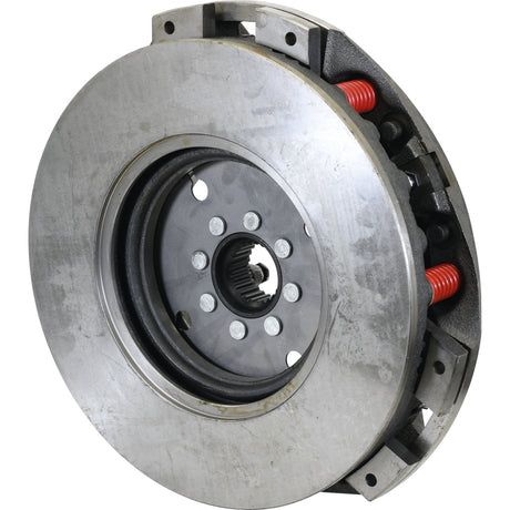 The Clutch Cover Assembly - S.40678 by Sparex is illustrated, showcasing a round, silver metallic disc with a central hole and visible springs. This high-quality component by Sparex features robust cast iron construction for enhanced durability.