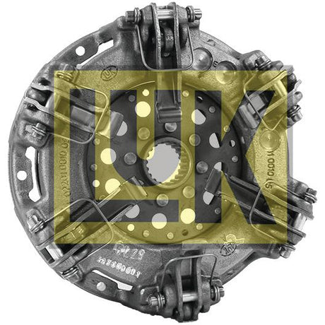 Image of a metallic car part, likely a clutch assembly, overlaid with a large transparent yellow and black "Sparex" logo in the center, featuring their renowned dual cover design. The product name is Clutch Cover Assembly - S.61242.