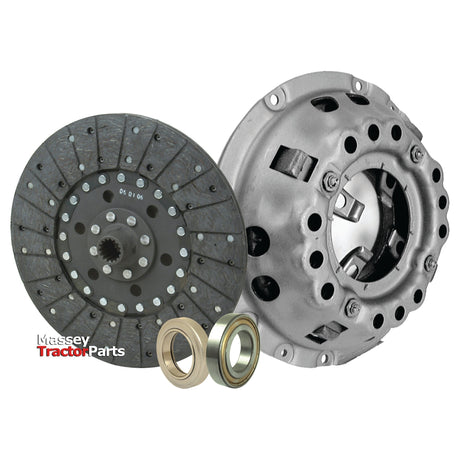 Image shows the Sparex Clutch Kit with Bearings - S.68994, which includes a 280mm clutch disc, a pressure plate, and two bearings on a white background. Also featured is the Dual Cover from Sparex for enhanced performance.