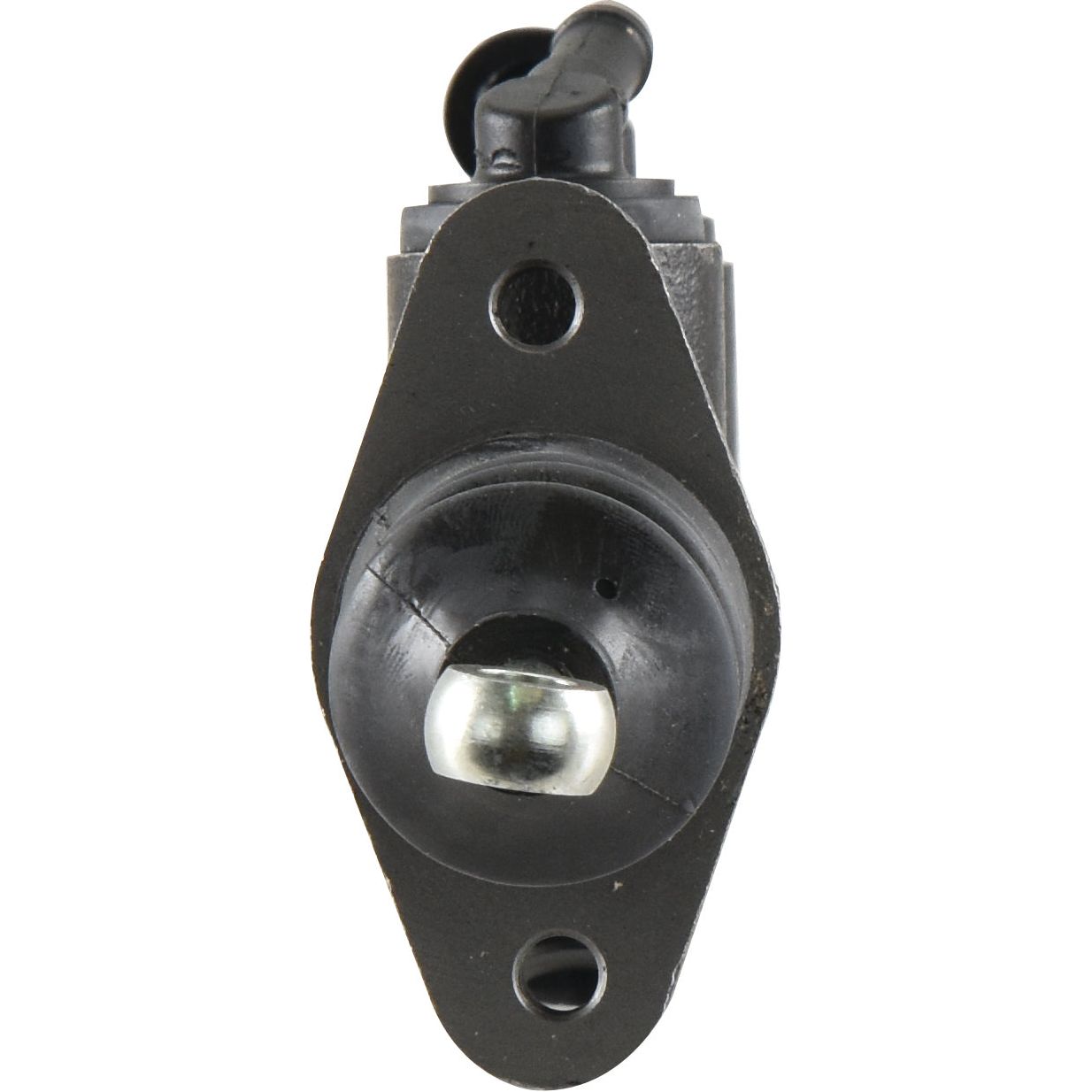Front view of a black Sparex Clutch Master Cylinder (Sparex Part No. S.66346) with a mounting flange, an electrical connector on top, and compatible with Ford New Holland systems.