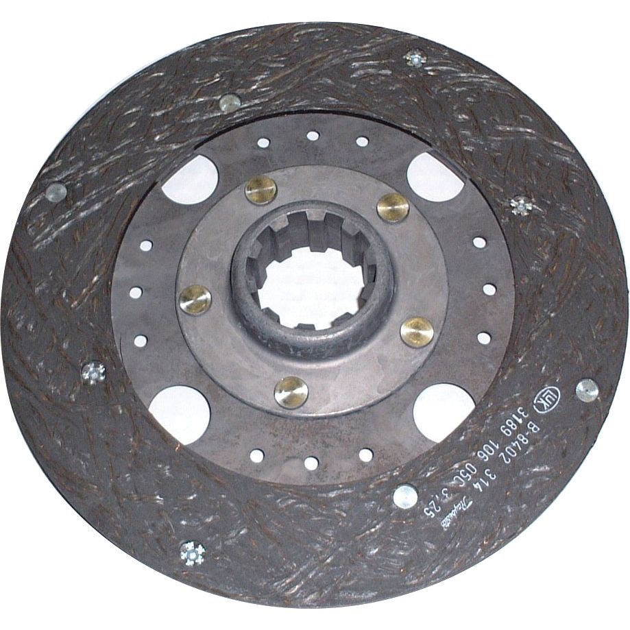 The Clutch Plate - S.145558 by Sparex features a circular pattern, visible organic lining material, and 10 central splines.