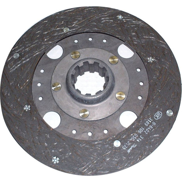 The Clutch Plate - S.145558 by Sparex features a circular pattern, visible organic lining material, and 10 central splines.