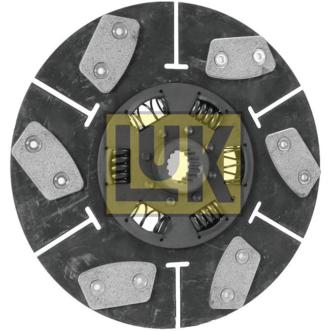 Image of a circular automotive component with metal and rubber parts, featuring the Sparex logo in the center. This Clutch Plate | Sparex Part No.S.145631 appears to be a high-quality clutch disc.