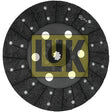 A circular automotive clutch disc labeled Clutch Plate - S.145672 from the Sparex brand, featuring a textured organic lining material and a central hub with a yellow LUK logo, measuring 280mm in diameter.