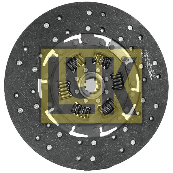 A 320mm car clutch disc from Sparex, known as the Clutch Plate - S.72227, featuring multiple springs and an organic lining material with the letters "LUK" prominently visible in the center.