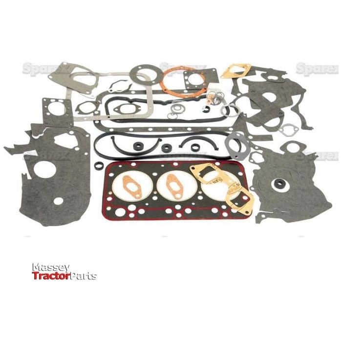 A Complete Gasket Set - 3 Cyl. (8035.01) by Sparex, labeled as Sparex Part No. S.62078, is arranged on a white background, identified as Massey Tractor Parts.