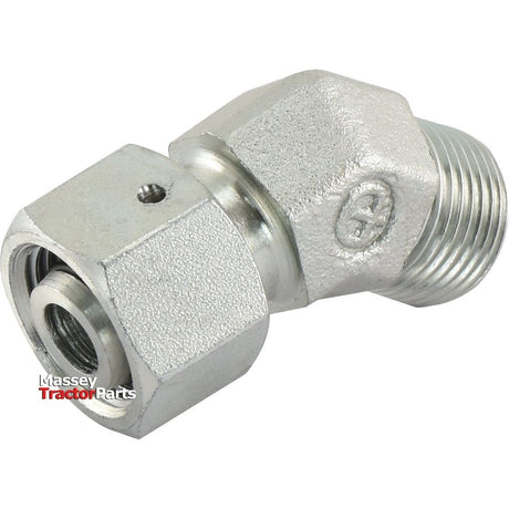A metallic elbow pipe connector with threaded ends and embossed markings, featuring the words "Sparex" in the bottom left corner. Ideal for use as a compression fitting, this connector is identified by the model number EVSD12L (Sparex Part No.S.139394).