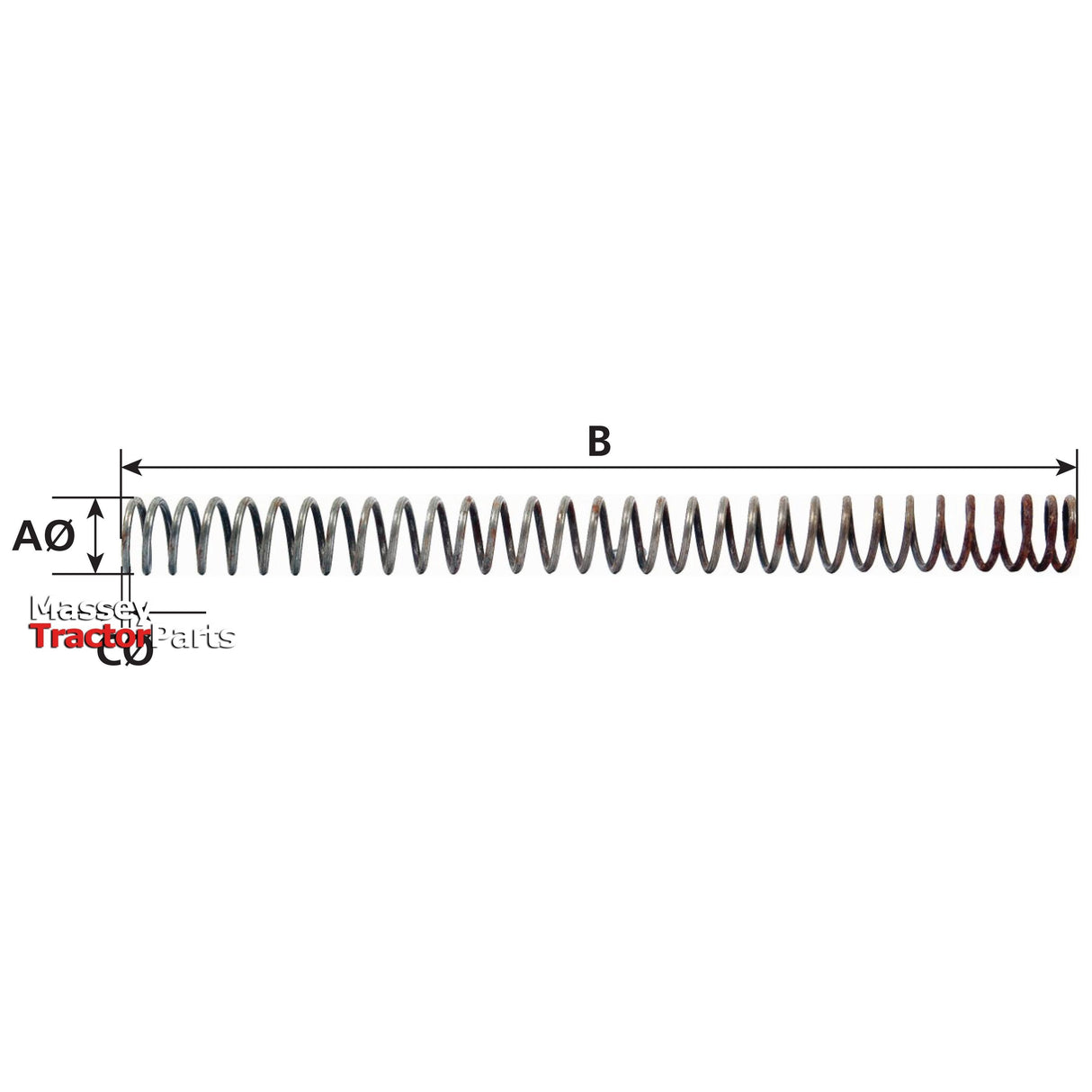 Compression Spring, Spring Ø19mm, Wire Ø2.34mm, Length: 150mm.
 - S.11867 - Farming Parts