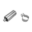 The Sparex Condenser (Part No. S.42373), designed for Massey Ferguson tractors, sits next to a circular metal clamp with two protruding tabs.
