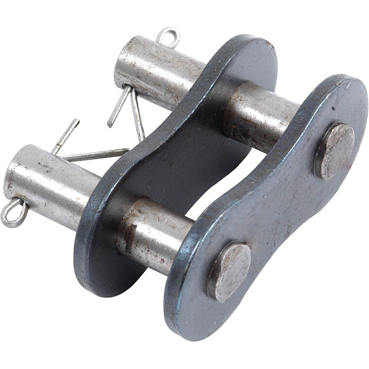 A Sparex Connecting Link, Simplex, 16B-1 H (Sparex Part No. S.37455), featuring two pins and retaining clips, used for connecting sections of an iwis ECOPLUS chain.