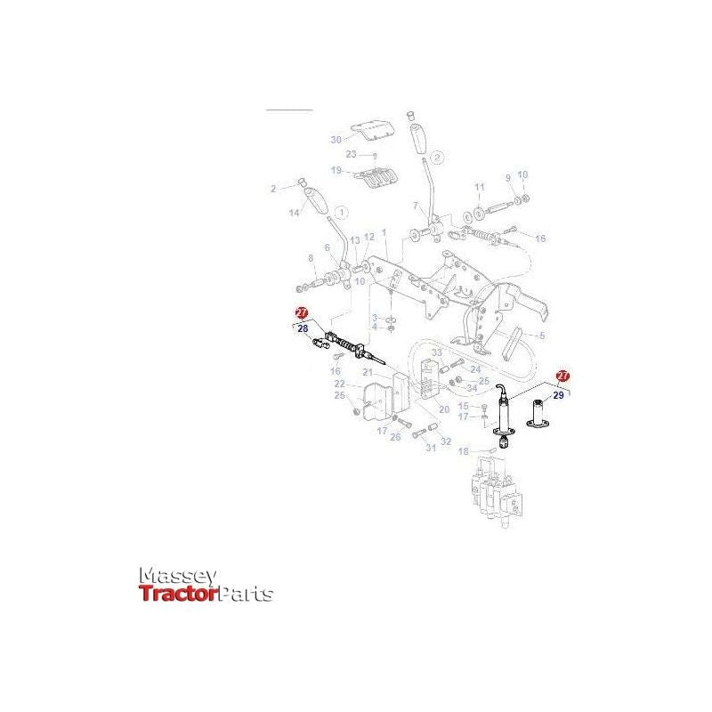 Massey Ferguson Control Cable - 3713770M2 | OEM | Massey Ferguson parts | Tractor Spool Valves-Massey Ferguson-Cables,Farming Parts,Hydraulic Valves,Hydraulics,Spares & Components,Tractor Parts