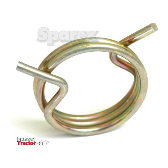 Close-up of the Control Spring (Sparex Part No. S.62223), featuring two protruding ends, used in machinery or tractor parts, against a white background. In the background, the text "Sparex" and "Massey Tractor Parts" is partially visible. This control spring is essential for ensuring precise adjustments in hydraulic valves.