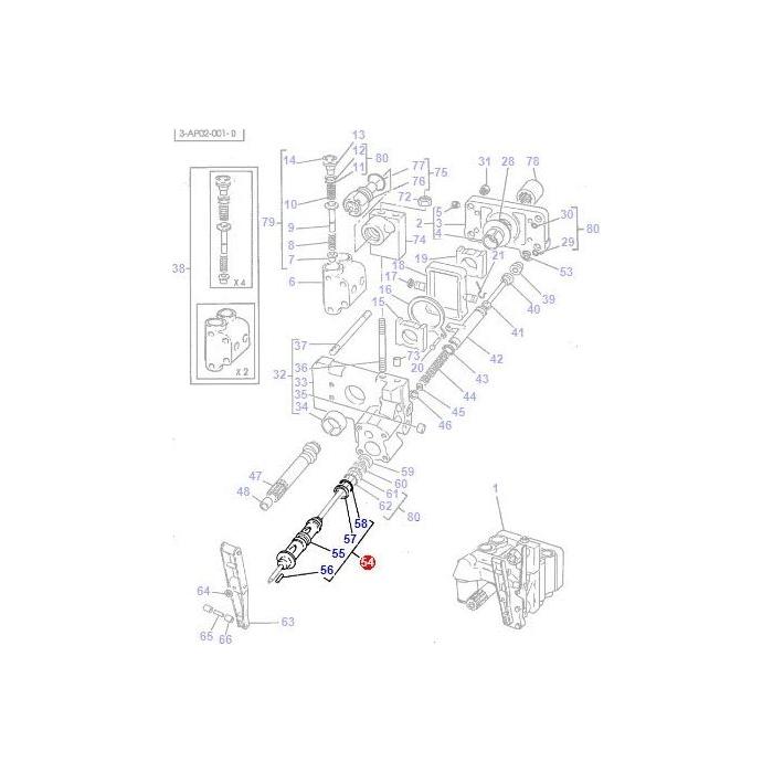 Control Valve - 1681789M91 - Massey Tractor Parts