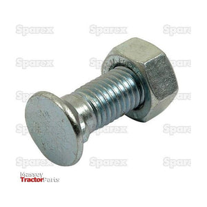 Countersunk Head Bolt 2 Nibs With Nut (TF2E) - M12 x 60mm, Tensile strength 8.8 (8 pcs. Agripak)
 - S.27558 - Farming Parts