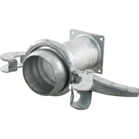 Coupling with square Flange Long - Male 6'' (159mm) x 6'' (150mm) (Galvanised) - S.59437 - Farming Parts