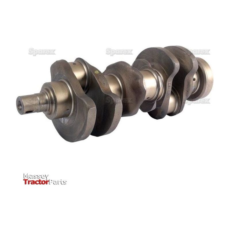 A Sparex Crankshaft (3 Cyl.) 3179DL, labeled with Sparex Part No.S.72100, used in internal combustion engines, displayed against a white background with the "Massey Tractor Parts" text visible.