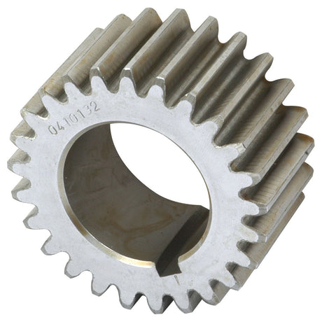 A metal gear designated as the Crankshaft Gear - S.40353 by Sparex, featuring 25 evenly spaced teeth and a central hole, stamped with the number "0410132," suitable for Perkins Build List use.