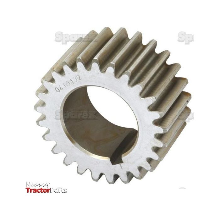 Close-up of a Sparex Crankshaft Gear - S.40353 with 25 teeth, part number 0410132, on a plain white background. Text "Massey Tractor Parts" is visible in the lower left corner, suitable for Perkins Build List.