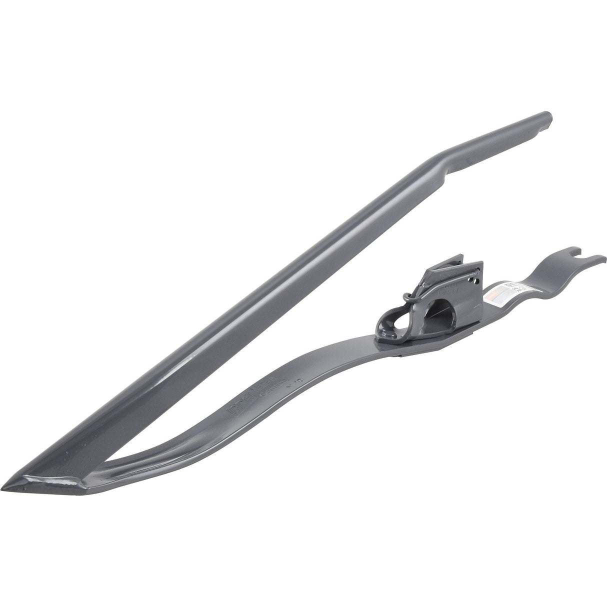 The Sparex Crop Lifter ASK-127 (Part No. S.130856) is a long, curved black metal tool that features a handle on one end and a flat, angled tip on the other end.