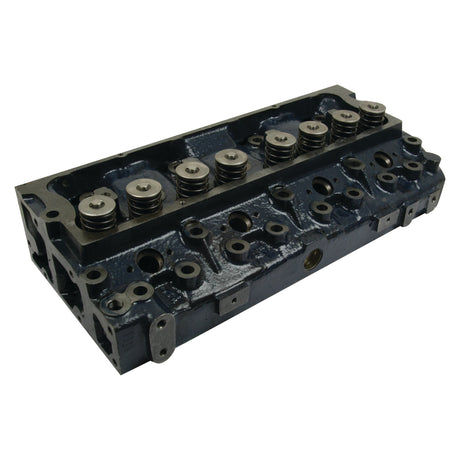 A Cylinder Head Assembly - S.40306 by Sparex, featuring multiple valves and springs, compatible with Perkins engines, is shown on a white background.