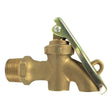 The Sparex DRUM TAP-3/4''BSP LOCKABLE (Part No. S.79003) is a solid brass tap featuring a lever handle and a BSP threaded inlet for secure attachment, with the added benefit of being lockable.