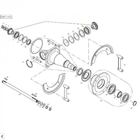 Deep Groove Ball Bearing - X605511211001 - Massey Tractor Parts